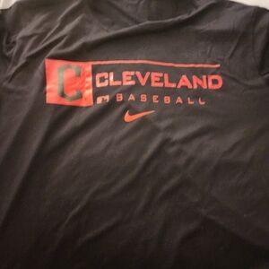 Nike Cleveland Guardians Navy Blue  LS LEGEND TEE Long Sleeve T-Shirt